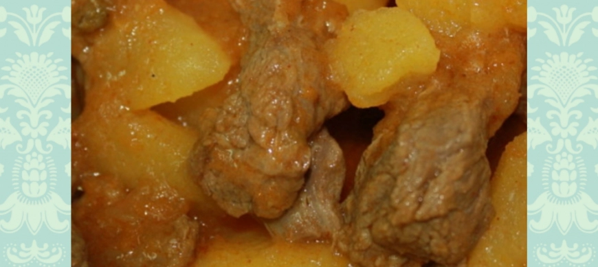 CARNE GUISADA CON PATATAS AL VAPOR